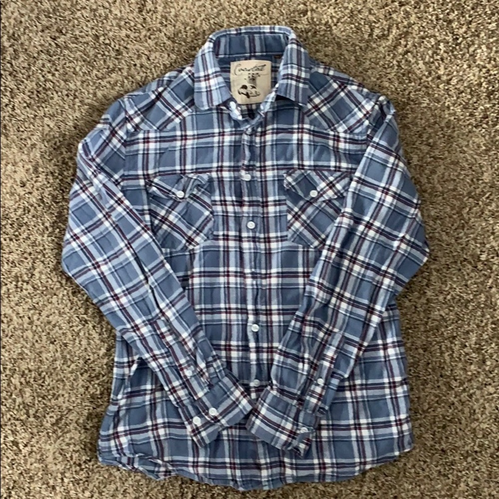 RED WHITE AND BLUE FLANNEL
